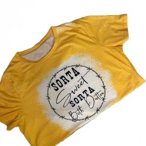 Yellowstone “Sorta sweet sorta Beth Dutton” Soft Yellow Tee Size 2XL